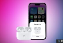 AirPods Pro et iPhone affichant l’écran de connexion