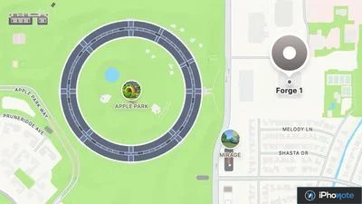 Vue cartographique d’Apple Park avec Forge 1