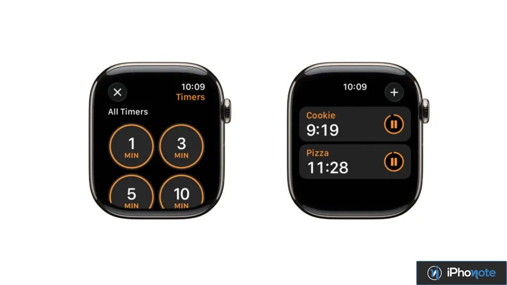 Montres Apple avec plusieurs minuteurs actifs