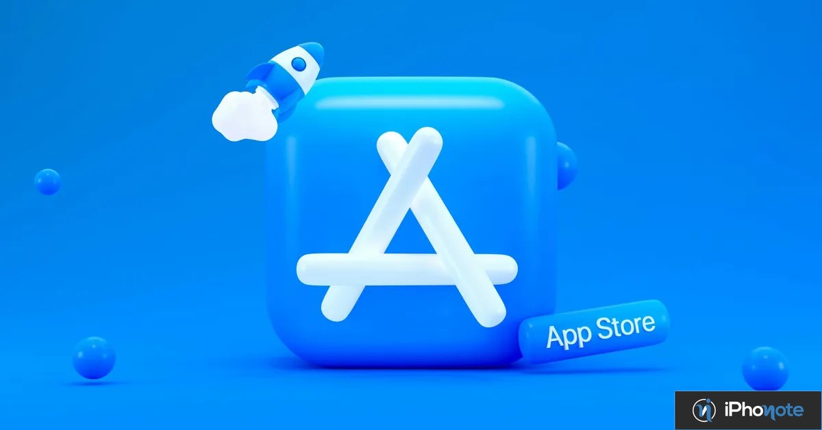 Icône de l’App Store sur fond bleu