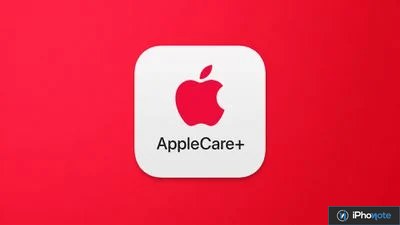 Icône AppleCare+ sur fond rouge