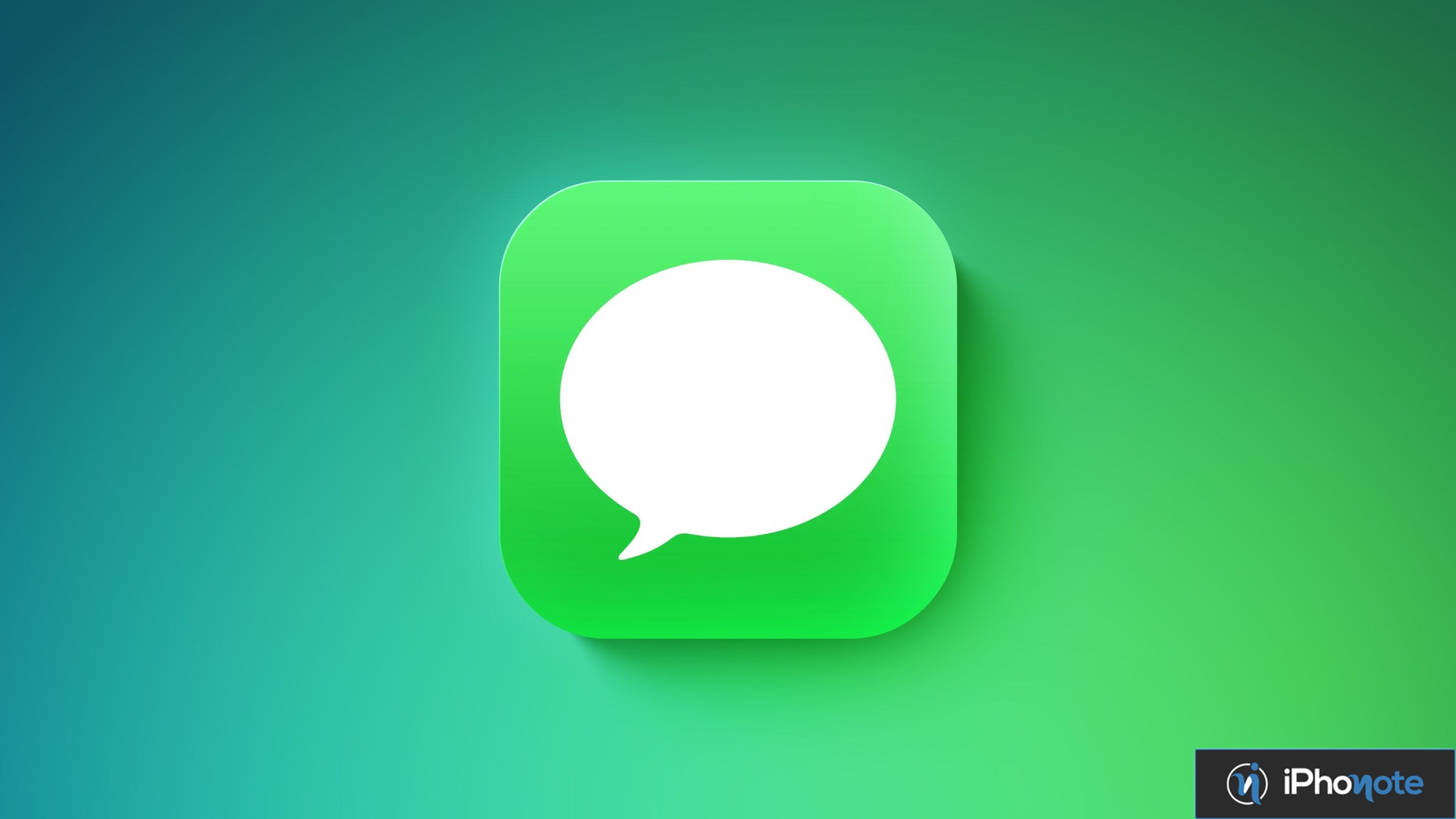 Icône Messages iOS verte sur fond dégradé