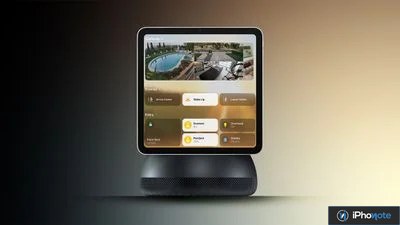 Apple Home Hub de concept avec écran de contrôle domotique