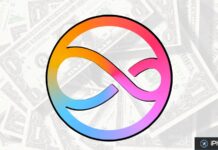 Logo coloré de Siri sur fond de billets