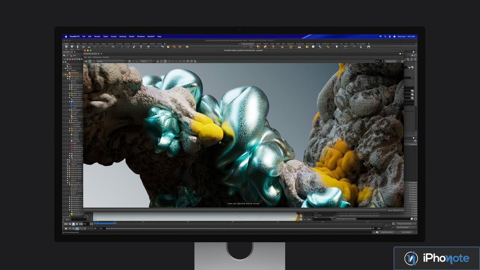 Apple Studio Display avec interface de création à l’écran