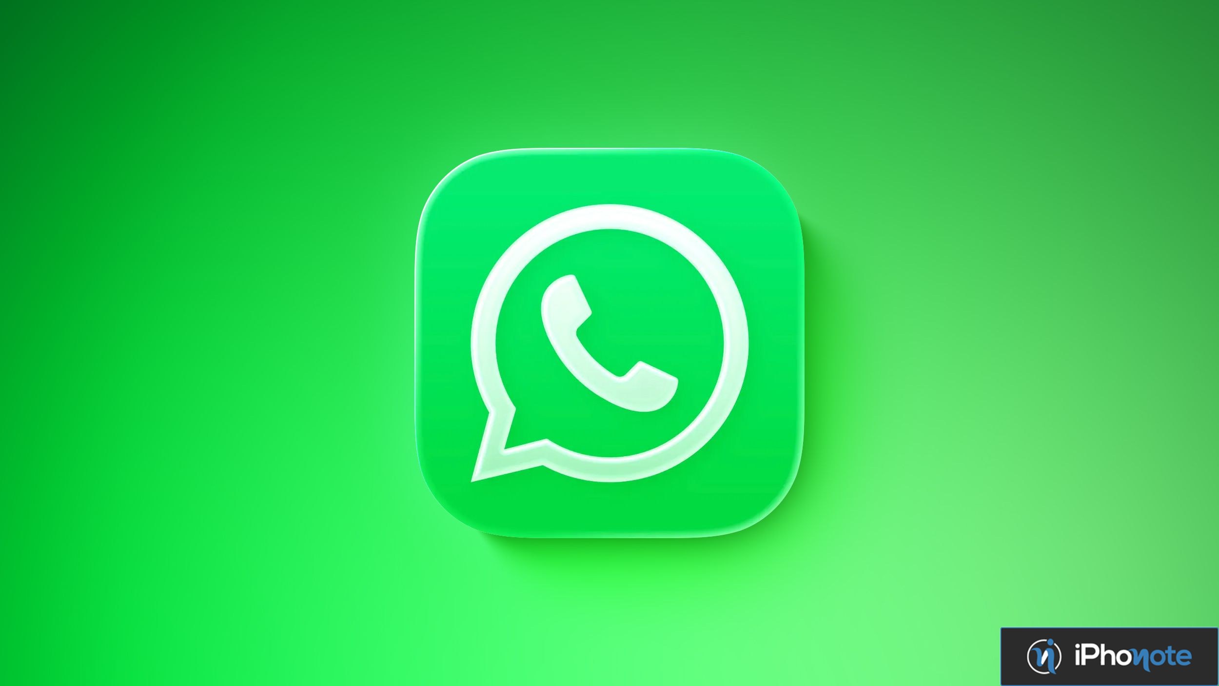 Icône WhatsApp verte sur fond dégradé.