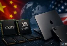Apple veut élargir ses sources de DRAM, sans promettre des Mac moins chers Puces mémoire chinoises et appareils Apple sur fond de drapeaux