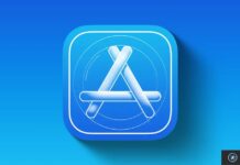 Icône de l’App Store sur fond bleu