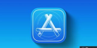 Icône de l’App Store sur fond bleu
