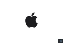 Logo Apple sur fond blanc