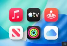 Apple franchit 1,5 milliard d’abonnements payants au T3 2026 Icônes des services Apple sur fond bleu et vert