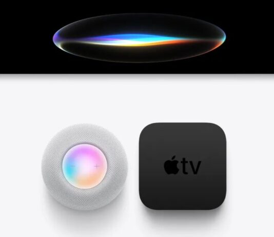 tvOS 27 et HomePod 27 passent en bêta publique chez Apple HomePod mini et boîtier Apple TV sur fond clair