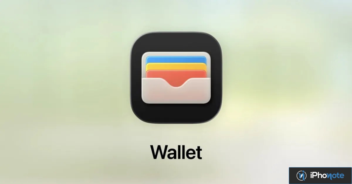 Icône Apple Wallet sur fond flou