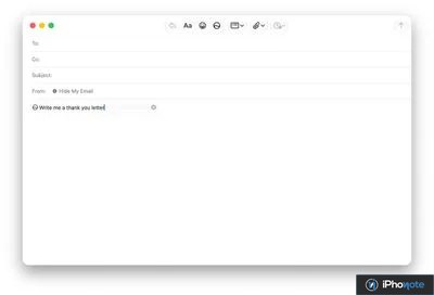 Rédaction Mail avec commande écrire à Siri