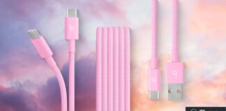 Câbles USB-C tressés Beats rose Power Pink