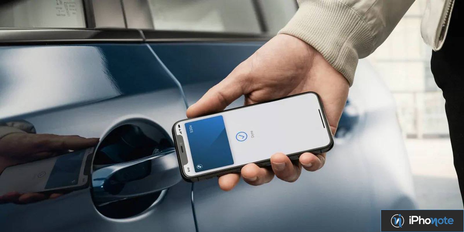 Téléphone utilisé pour déverrouiller une voiture électrique