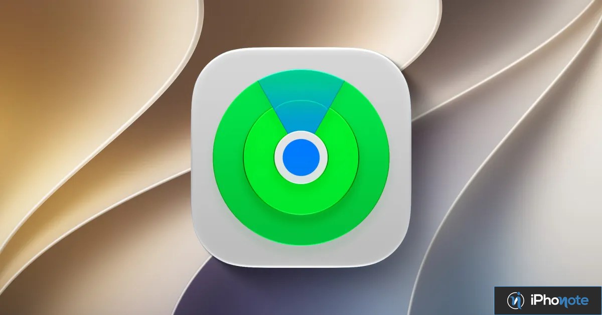 Icône de l’app Find My sur fond abstrait