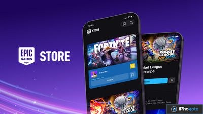 Deux iPhone affichant l’Epic Games Store avec Fortnite