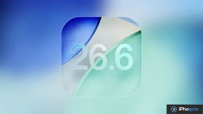 Icône d’iOS 26.6 sur fond dégradé