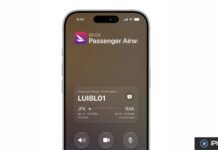 Capture d’écran d’un appel iPhone avec code de confirmation