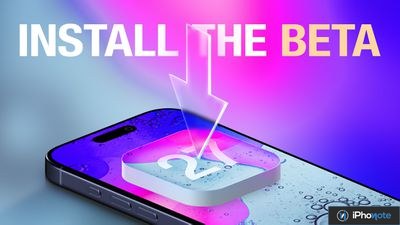 Illustration d’un iPhone avec texte « Install the Beta »