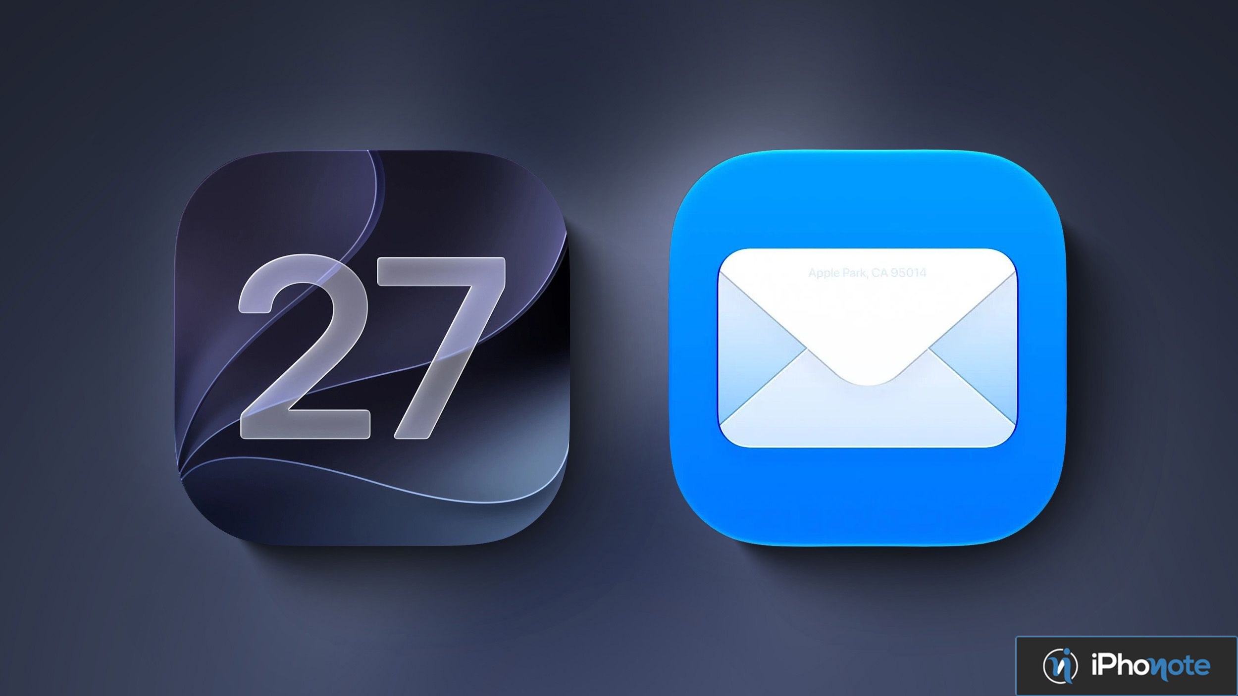 Icônes macOS 27 et Mail d’Apple