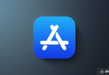 Icône de l’App Store sur fond dégradé bleu
