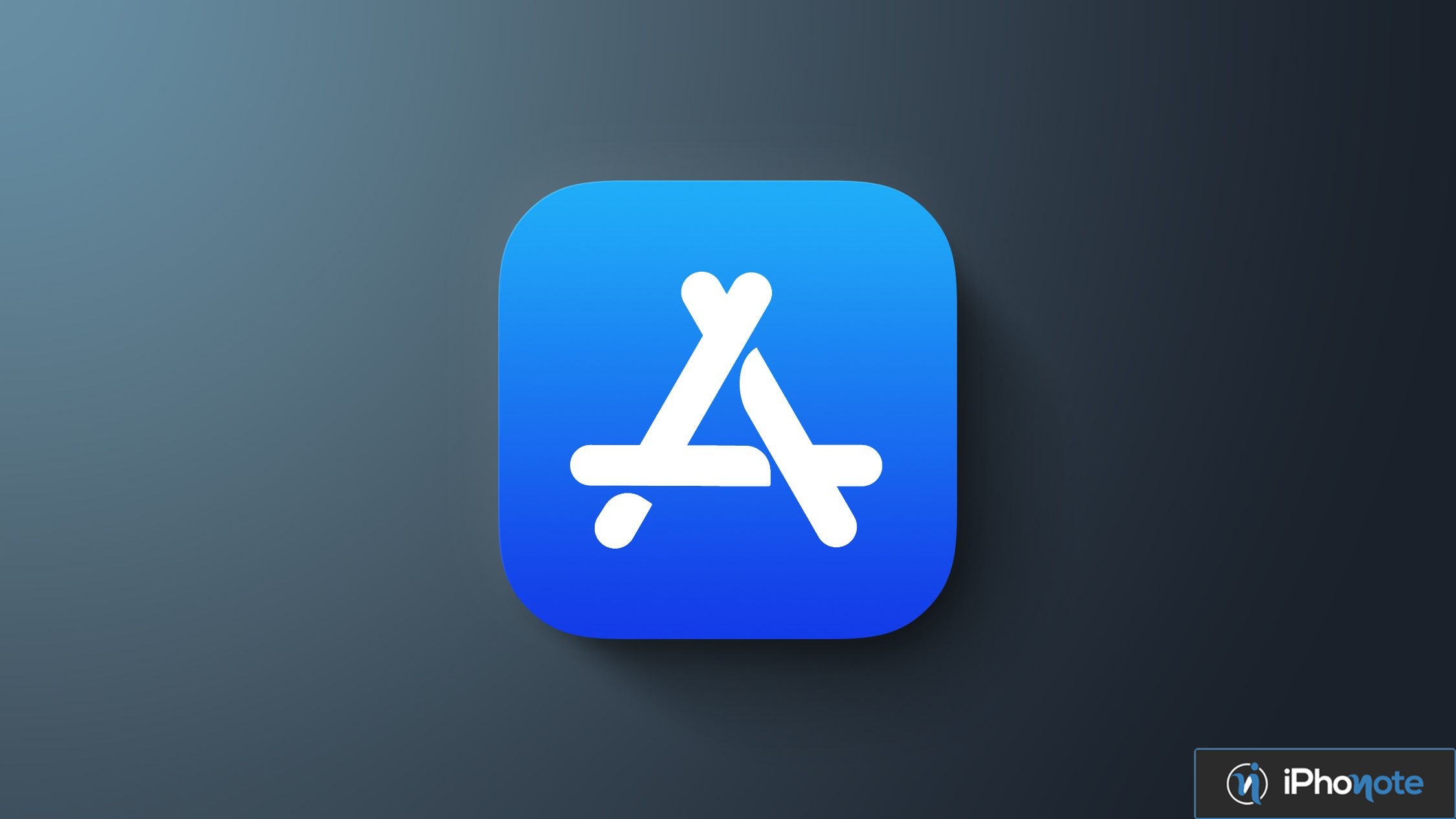 Icône de l’App Store sur fond dégradé bleu