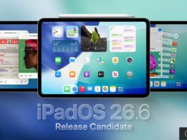 Apple passe plusieurs mises à jour en Release Candidate, dont iPadOS 26.6 et watchOS 26.6 Visuel promotionnel d’iPadOS 26.6 sur plusieurs iPad