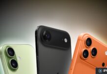 Trois iPhone colorés affichés en gros plan