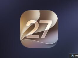 Apple testerait déjà iOS 27.4 en interne, bien avant les mises à jour intermédiaires Icône stylisée d’iOS 27 sur fond sombre