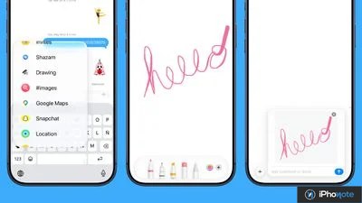 Options d’apps et dessin dans une conversation Messages