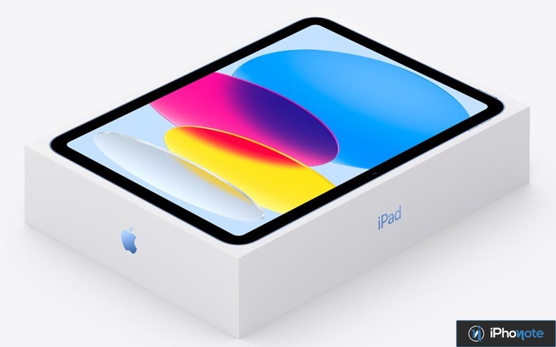 iPad d’Apple sur sa boîte de présentation