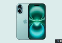 iPhone vert vu de face et de dos