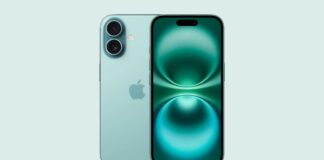 iPhone vert vu de face et de dos