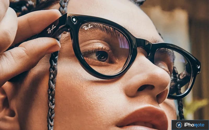 Lunettes connectées portées par une personne