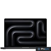 MacBook Pro avec fond d’écran noir abstrait
