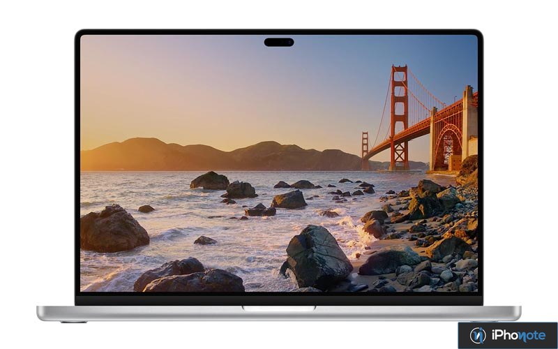 MacBook Pro affichant un fond d’écran paysage