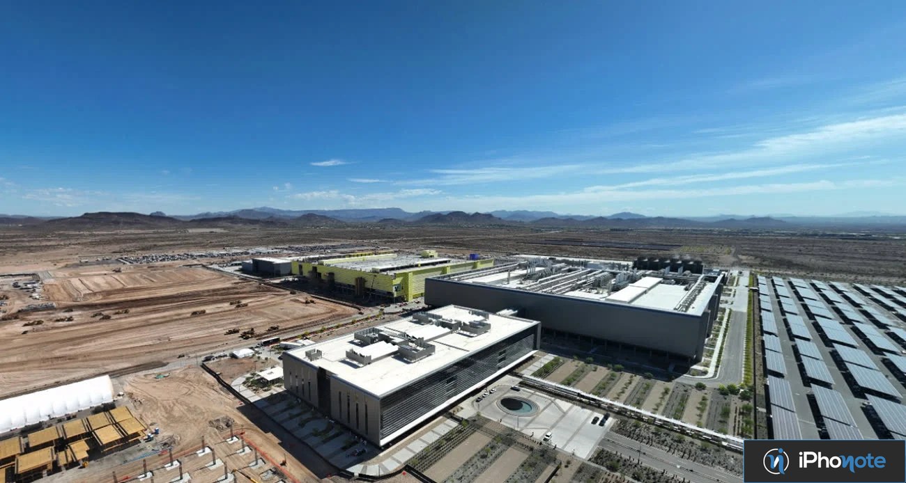 Vue aérienne d’une usine de semi-conducteurs