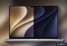 macOS 27 fait progresser la virtualisation sur Mac avec USB, déploiement plus rapide et stockage allégé Ordinateur portable Apple affichant un fond d’écran macOS