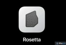 Icône Rosetta sur fond noir