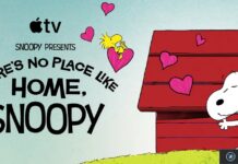 Apple TV+ montre les premières images de « There’s No Place Like Home, Snoopy » Snoopy devant sa niche rouge, illustration de l’épisode Apple TV
