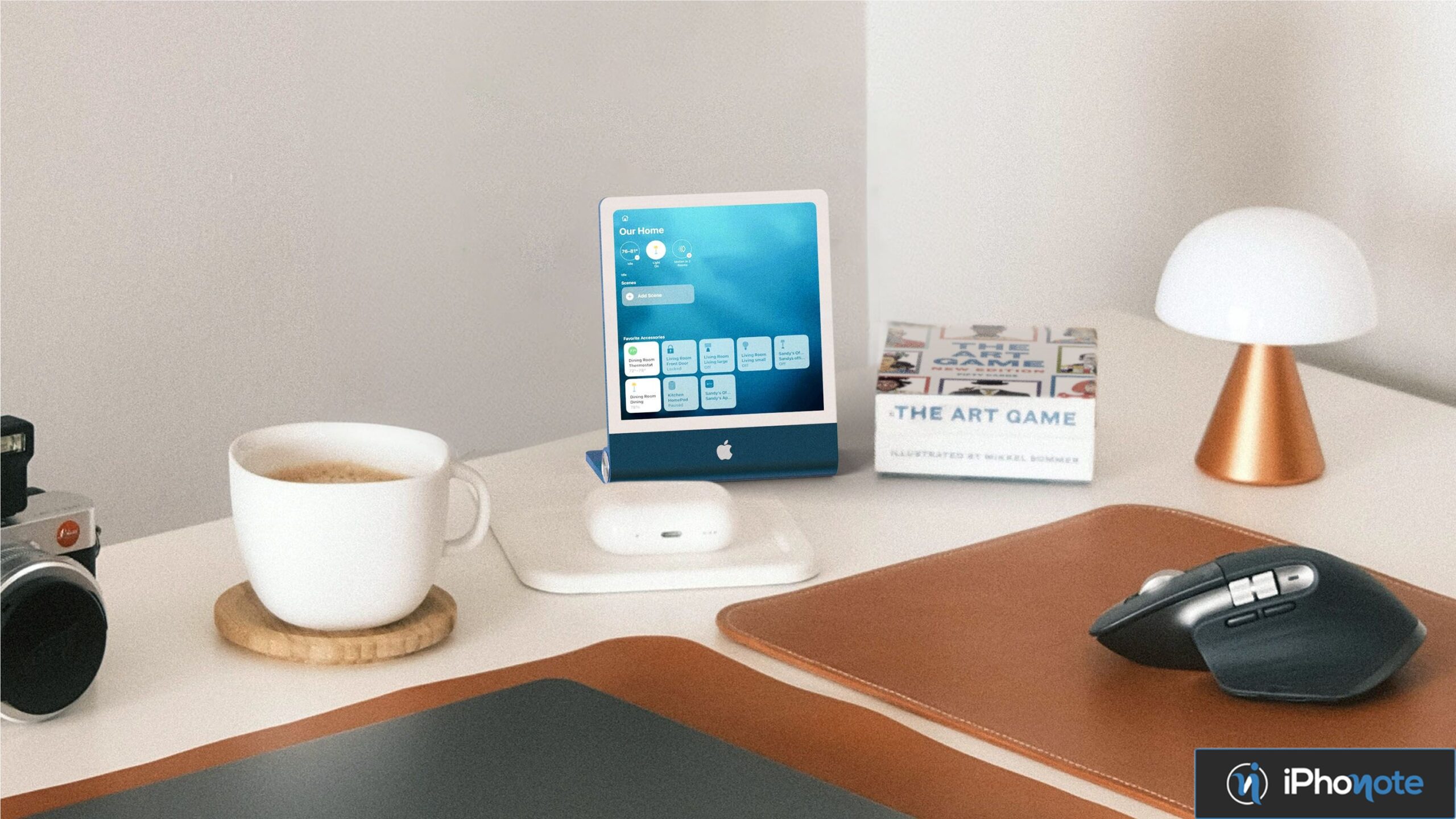 Concept de hub domestique Apple avec écran pour maison connectée