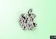 Pomme composée de liasses de dollars illustrant les finances d’Apple