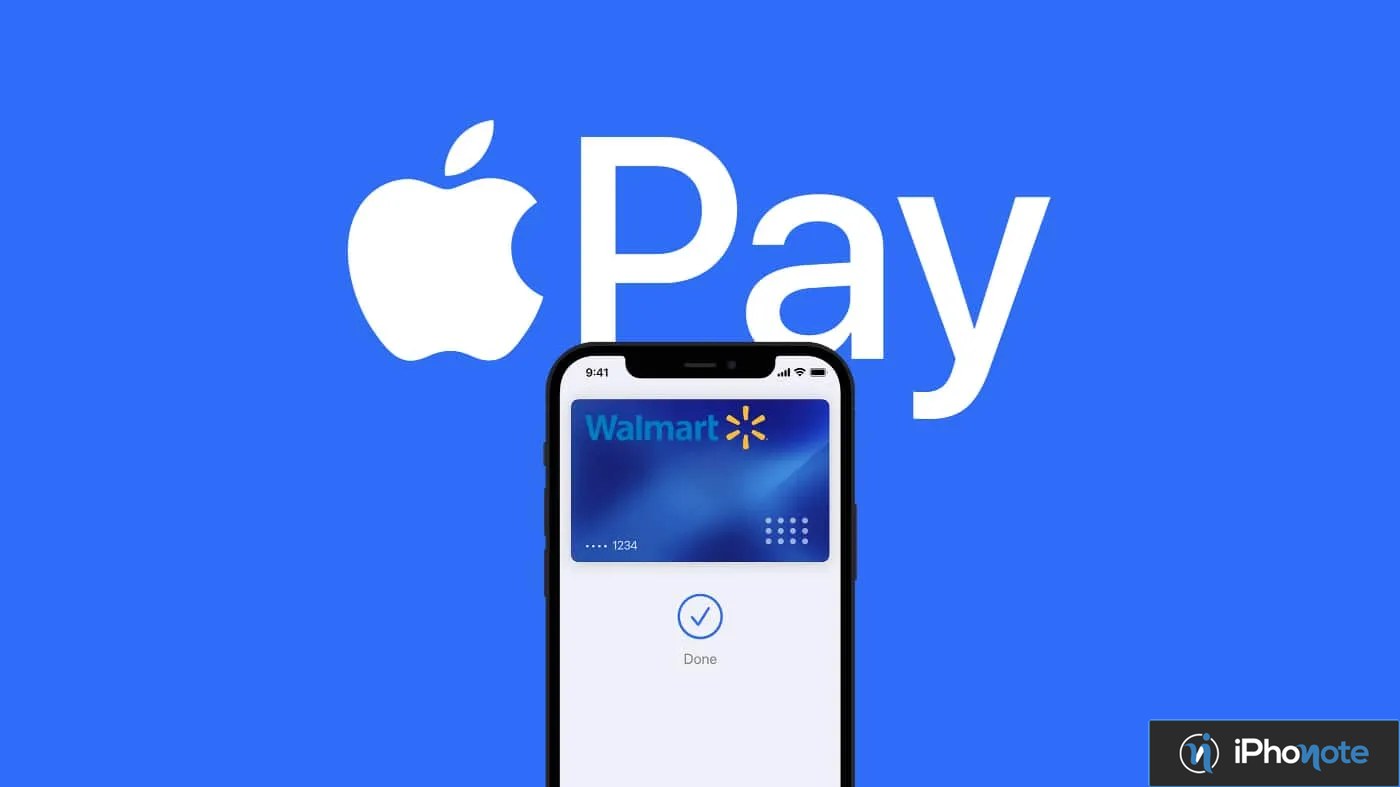 Apple Pay affiché sur iPhone avec carte Walmart