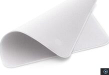 Apple réduit à 9 dollars le prix de son chiffon écran Chiffon de polissage Apple blanc présenté déplié
