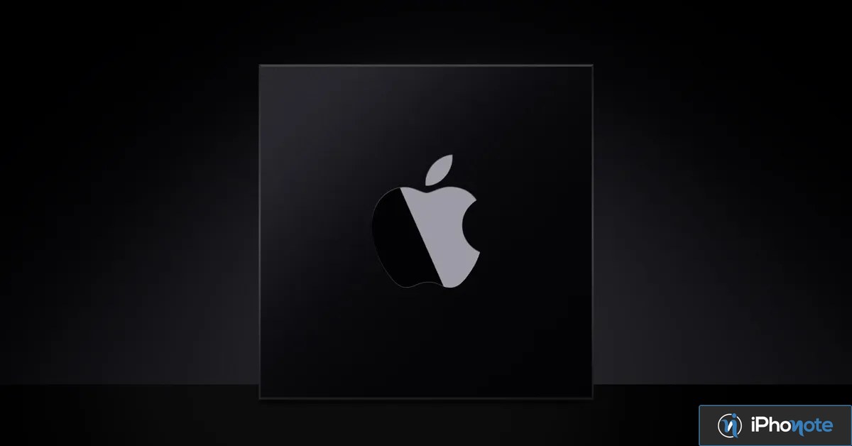 Puce Apple noire représentée sur fond sombre