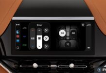 Apple CarPlay Ultra reste réservé aux Aston Martin Interface CarPlay Ultra affichant les réglages de climatisation du véhicule