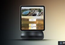 Apple viserait un écran domestique d’ici fin 2026 Rendu d’un écran domestique Apple contrôlant les équipements connectés