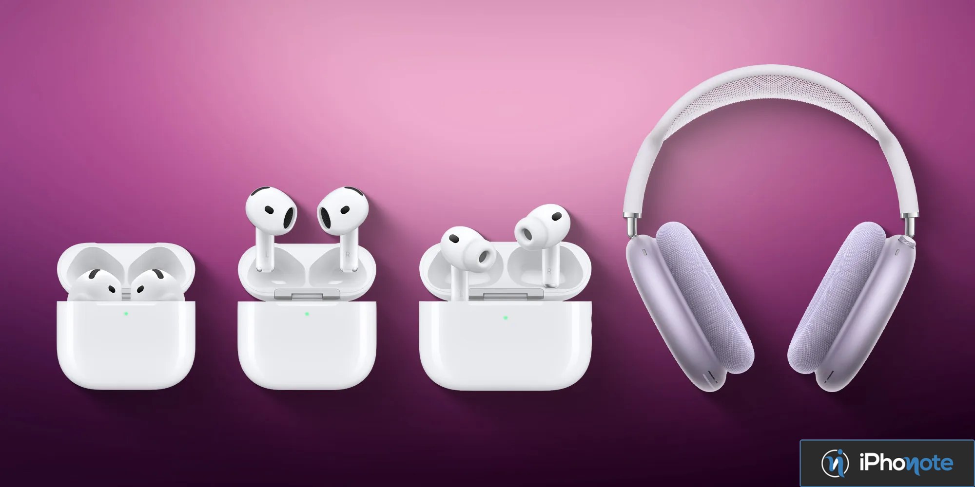 Gamme d’écouteurs AirPods et casque audio Apple
